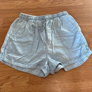 Striped Jean shorts